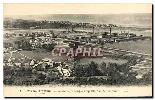 Cartes postales Dives Cabourg Panorama pris de la propriete Foucher de Careil