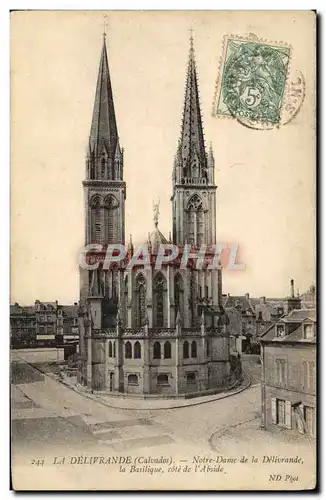 Ansichtskarte AK La Delivrande Notre Dame de La Delivrande la Basilique cote de l&#39Abside