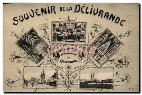 Cartes postales Souvenir de La Delivrande Cinquantenaire anniversaire du couronnement