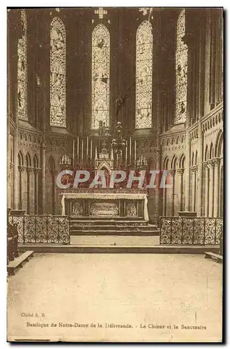 Ansichtskarte AK Basilique de Notre Dame de la Delivrande Le Choeur et la Sanctuaire