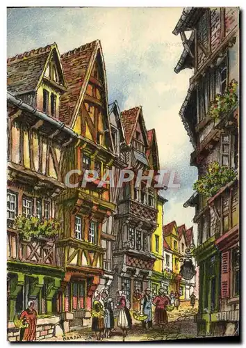 Cartes postales Lisieux Vieilles maisons de la rue aux fevres