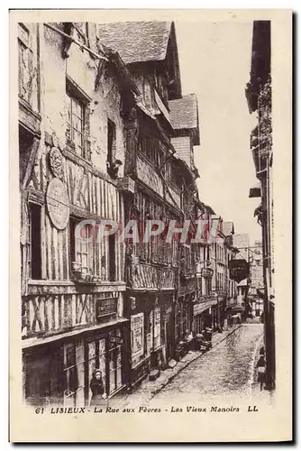 Ansichtskarte AK Lisieux La rue aux fevres les vieux manoirs