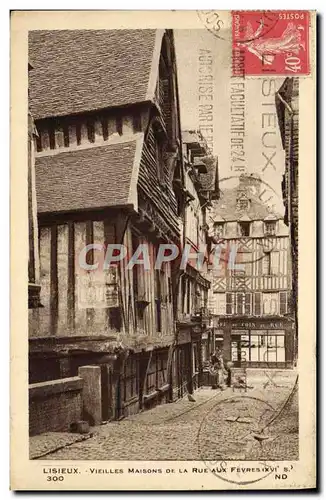 Cartes postales Lisieux vieilles maisons de la rue aux Fevres