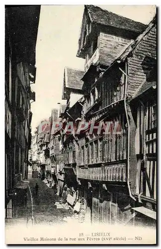 Cartes postales Lisieux vieilles maisons de la rue aux Fevres