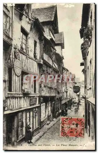 Cartes postales Lisieux La rue aux fevres les vieux manoirs