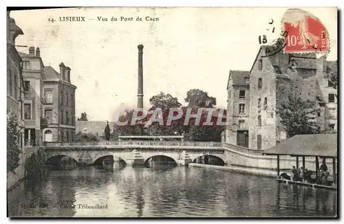 Cartes postales Lisieux Vue du pont de Caen