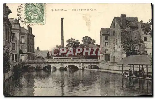 Cartes postales Lisieux Vue du pont de Caen