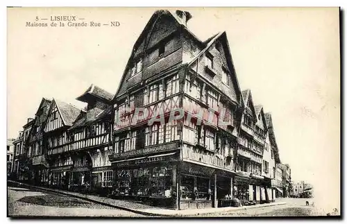 Cartes postales Lisieux Maisons de la grande rue Vesque Demollens