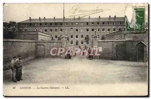 Cartes postales Lisieux La Caserne Delaunay Militaria