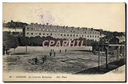 Cartes postales Lisieux La Caserne Delaunay Militaria