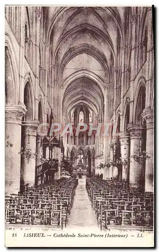 Cartes postales Lisieux cathedrale saint pierre Interieur
