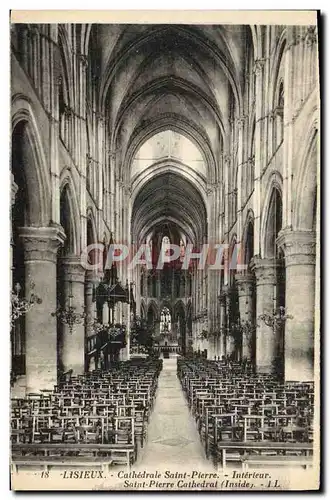Cartes postales Lisieux Cathedrale Saint pierre Interieur