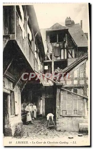 Cartes postales Lisieux la cour de charlotte corday