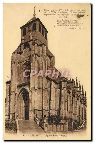 Cartes postales Lisieux Eglise Saint Jacques