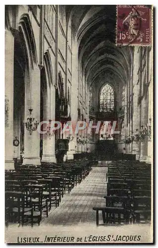 Ansichtskarte AK Lisieux Interieur de L&#39Eglise st jacques