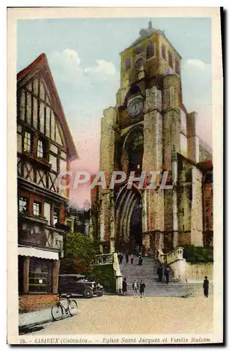 Ansichtskarte AK Lisieux Eglise saint jacques et vieille maison