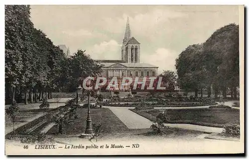 Cartes postales Lisieux Le jardin public et le musee