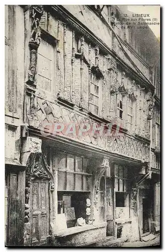 Cartes postales Lisieux La rue aux fevres manoir de la Salamandre