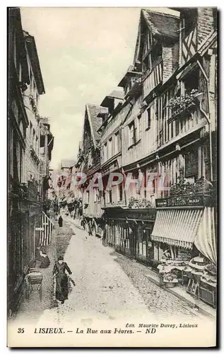 Cartes postales Lisieux la rue aux fevres