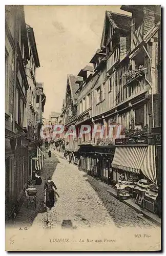 Cartes postales Lisieux la rue aux fevres