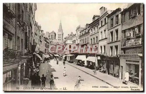 Cartes postales Lisieux La grande rue