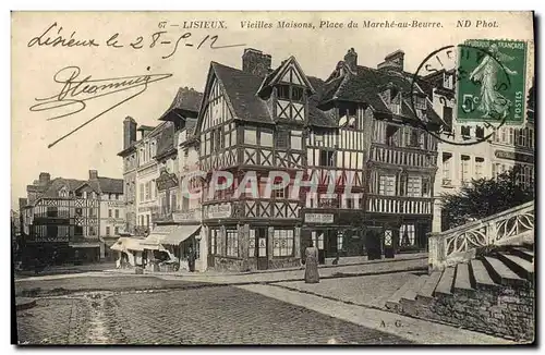 Cartes postales Lisieux Vieilles maisons place du marche au beurre