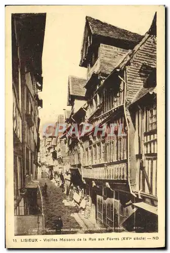 Ansichtskarte AK Lisieux vieilles maisons de la rue aux Fevres