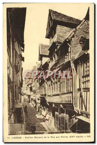 Cartes postales Lisieux vieilles maisons de la rue aux Fevres