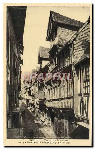 Cartes postales Lisieux vieilles maisons de la rue aux Fevres