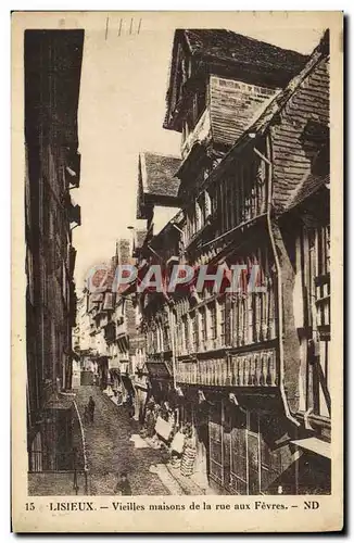 Cartes postales Lisieux vieilles maisons de la rue aux Fevres