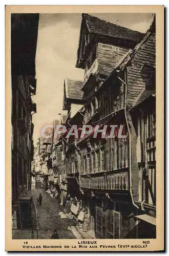 Cartes postales Lisieux vieilles maisons de la rue aux Fevres