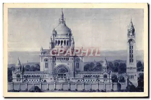 Cartes postales La basilique de Lisieux vue generale du projet