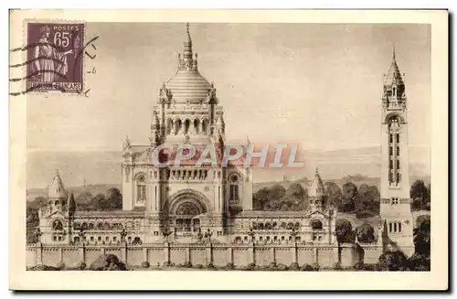 Cartes postales La basilique de Lisieux vue generale du projet