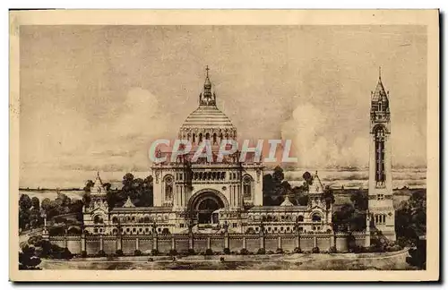 Cartes postales La basilique de Lisieux vue generale du projet