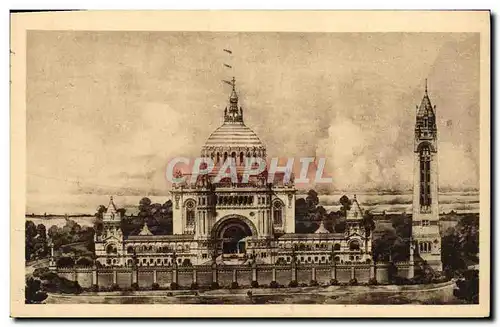 Cartes postales La basilique de Lisieux vue generale du projet