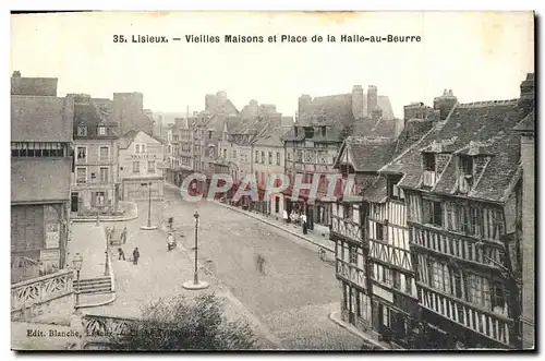 Ansichtskarte AK Lisieux Vieilles Maisons de la place de la halle au beurre