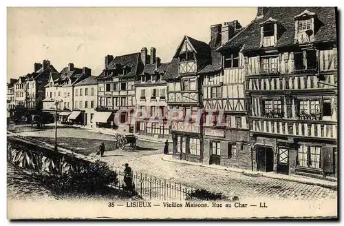 Cartes postales Lisieux vieilles maisons rue au char