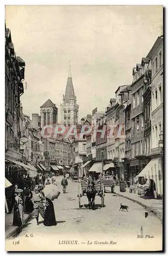 Cartes postales Lisieux La grande rue