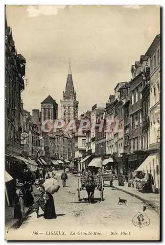 Cartes postales Lisieux La grande rue