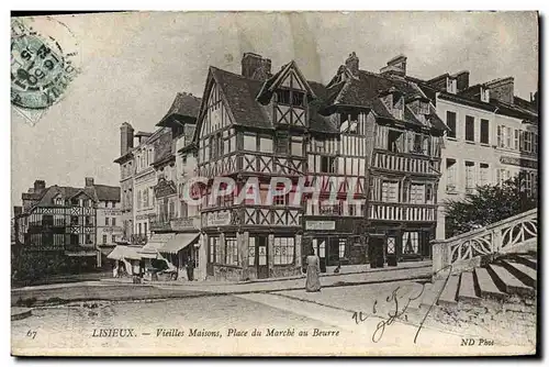 Cartes postales Lisieux Vieilles maisons place du marche au beurre