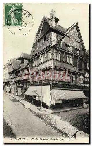 Cartes postales Lisieux vieilles Maisons grande rue