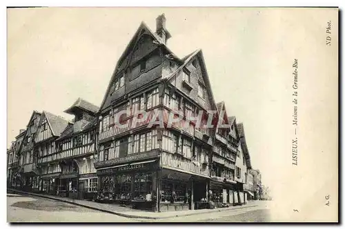 Cartes postales Lisieux Maisons de la grande rue