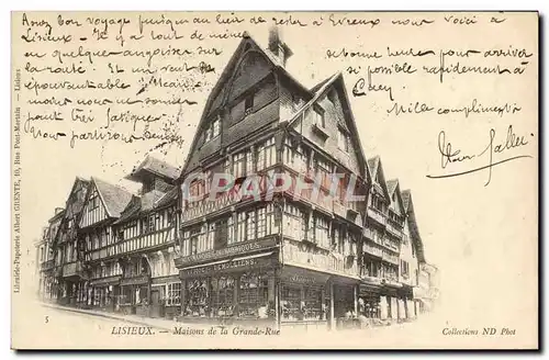 Cartes postales Lisieux Maisons de la grande rue