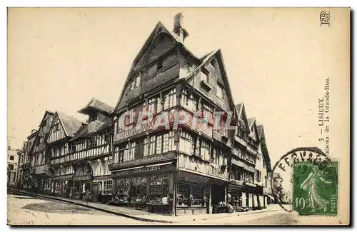 Cartes postales Lisieux Maisons de la grande rue