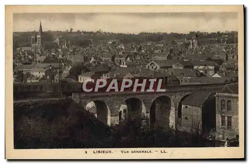 Cartes postales Lisieux Vue generale Train