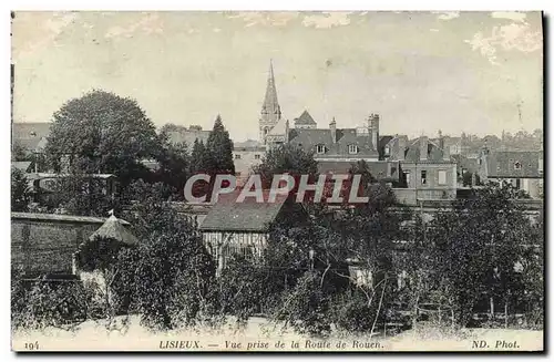 Ansichtskarte AK Lisieux vue prise de la route de Rouen