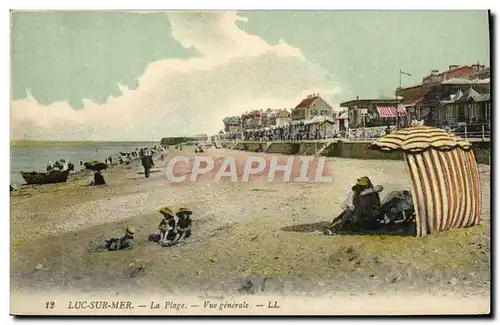 Cartes postales Luc sur mer la plage vue generale