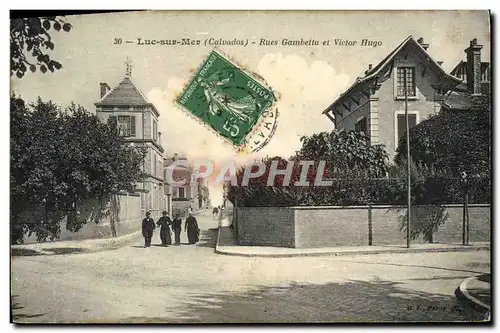 Cartes postales Luc Sur mer Rues gambetta et victor hugo