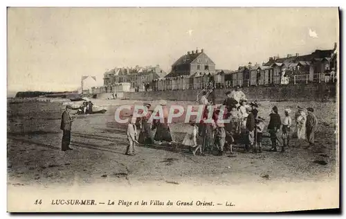 Ansichtskarte AK Luc Sur mer la plage et les villas du grand orient Enfants