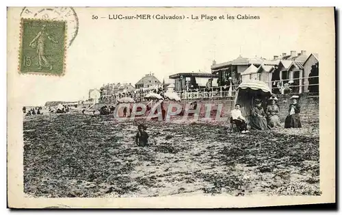 Cartes postales Luc Sur mer la plage et les cabines